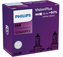 Philips H4 Vision Plus +60% lys (2 stk.)